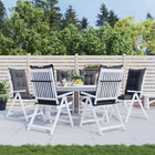 Tuinstoelkussens hoge rug 6 stuks 120x50x7 cm antraciet