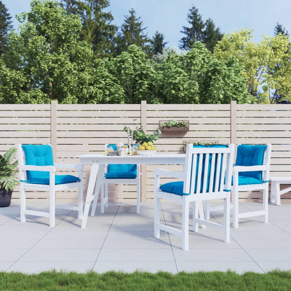 Tuinstoelkussens 4 st lage rug 100x50x7 cm stof blauw