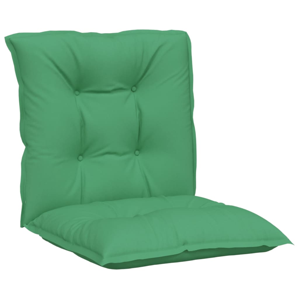 Tuinstoelkussens 2 st lage rug 100x50x7 cm stof groen