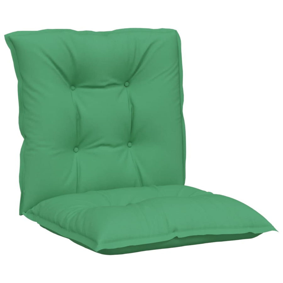Tuinstoelkussens 2 st lage rug 100x50x7 cm stof groen
