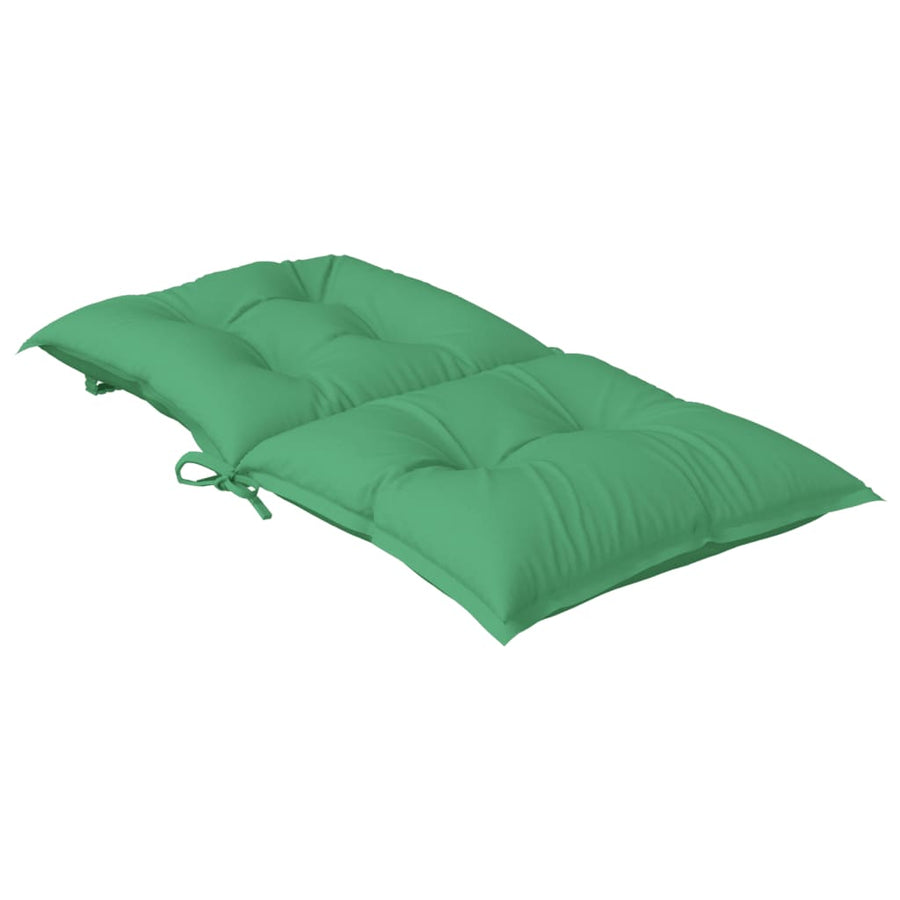 Tuinstoelkussens 2 st lage rug 100x50x7 cm stof groen