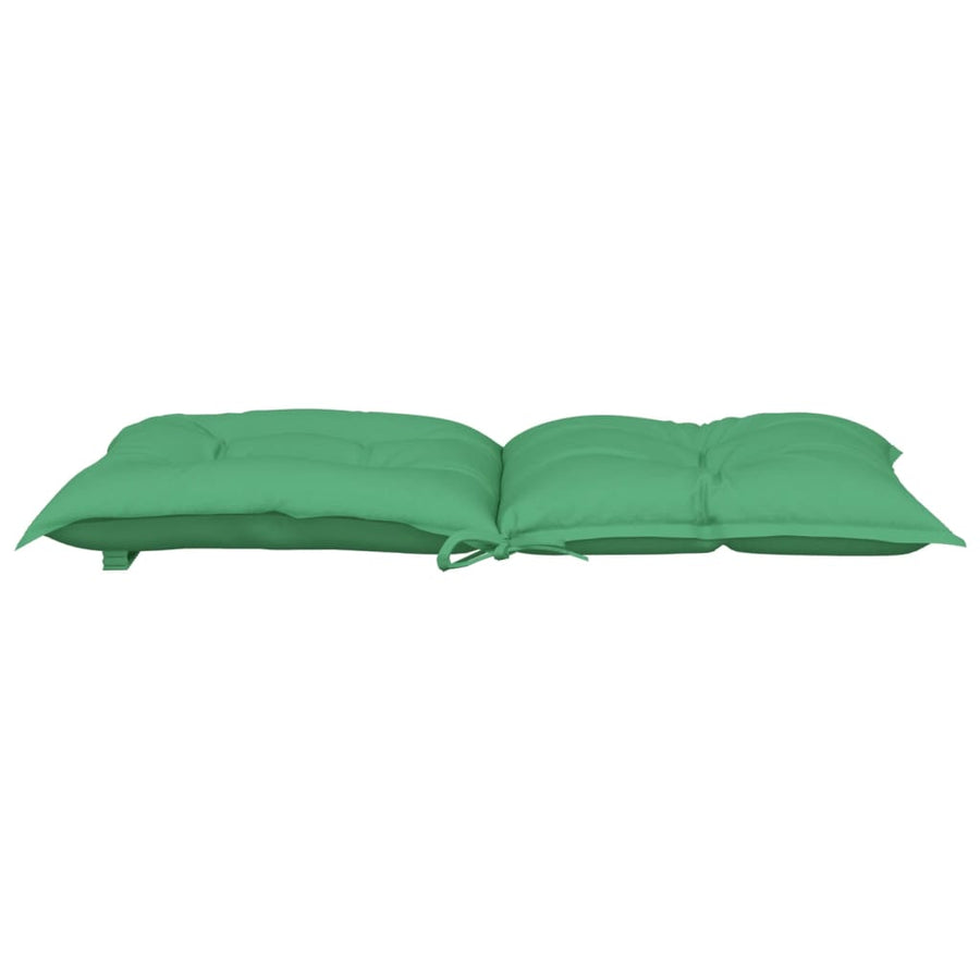 Tuinstoelkussens 2 st lage rug 100x50x7 cm stof groen