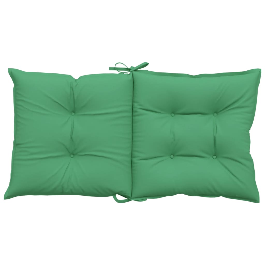Tuinstoelkussens 2 st lage rug 100x50x7 cm stof groen