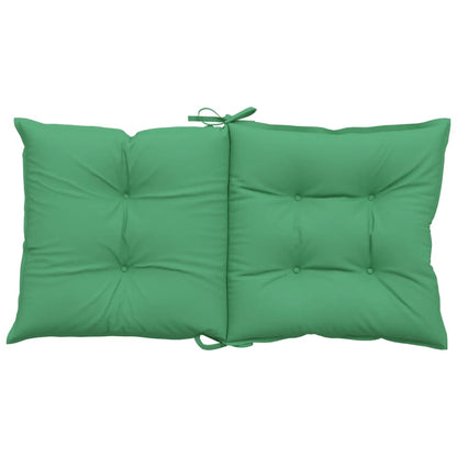 Tuinstoelkussens 2 st lage rug 100x50x7 cm stof groen