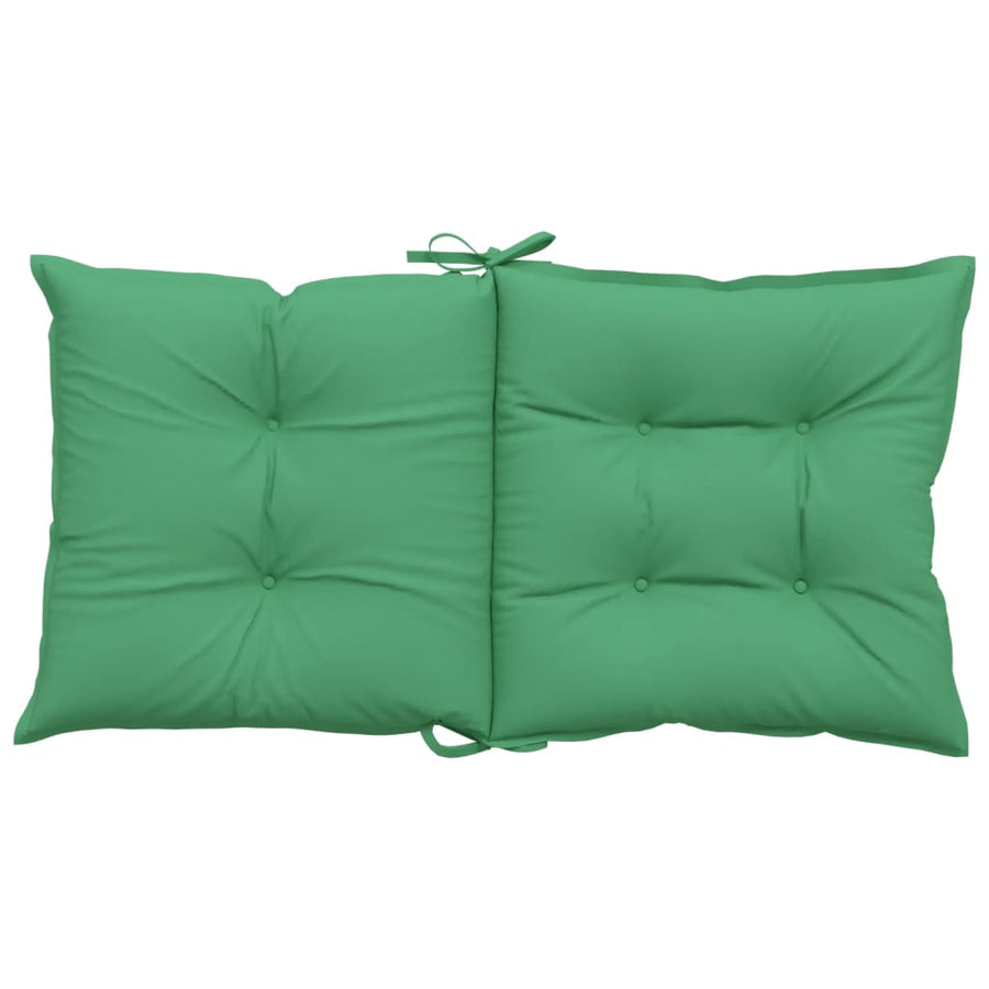 Tuinstoelkussens 2 st lage rug 100x50x7 cm stof groen