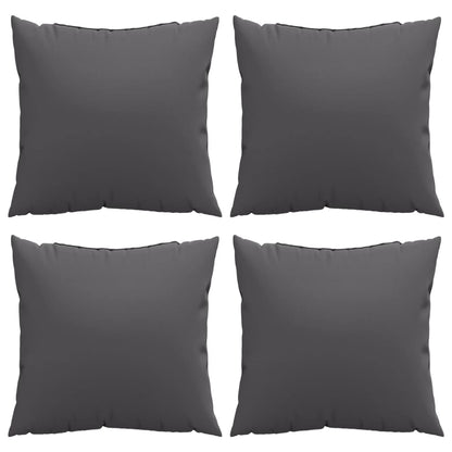 Bankkussens 4 st 40x40 cm stof antracietkleurig