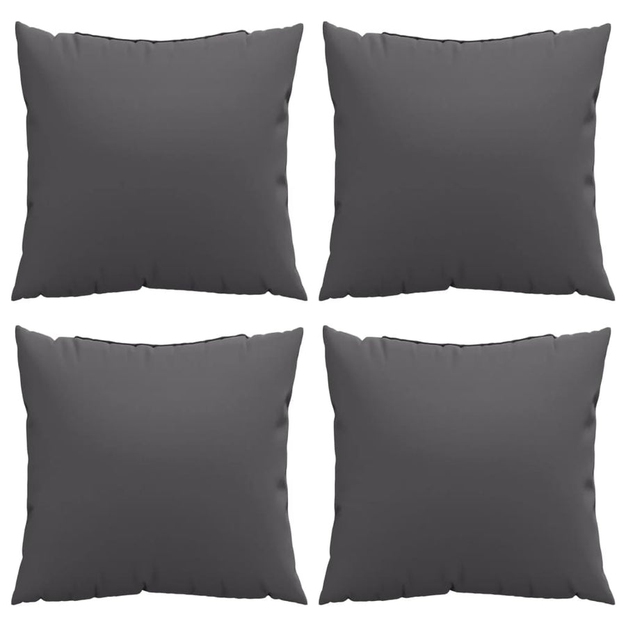 Bankkussens 4 st 40x40 cm stof antracietkleurig