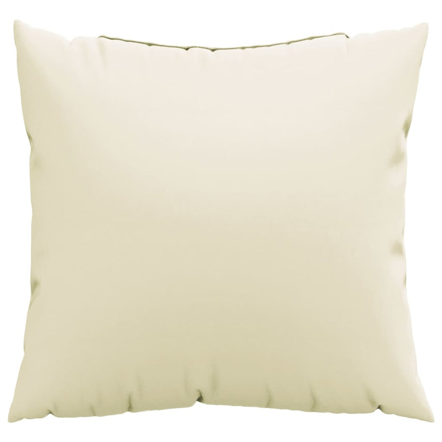 Bankkussens 4 st 40x40 cm stof crèmekleurig