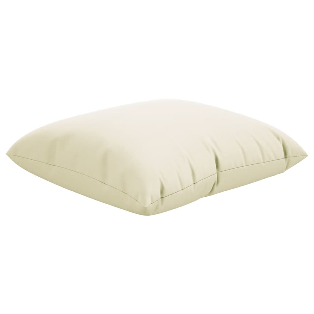 Bankkussens 4 st 40x40 cm stof crèmekleurig