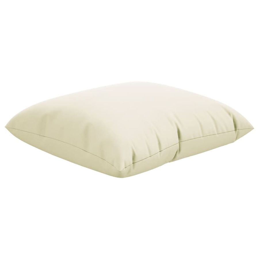 Bankkussens 4 st 40x40 cm stof crèmekleurig