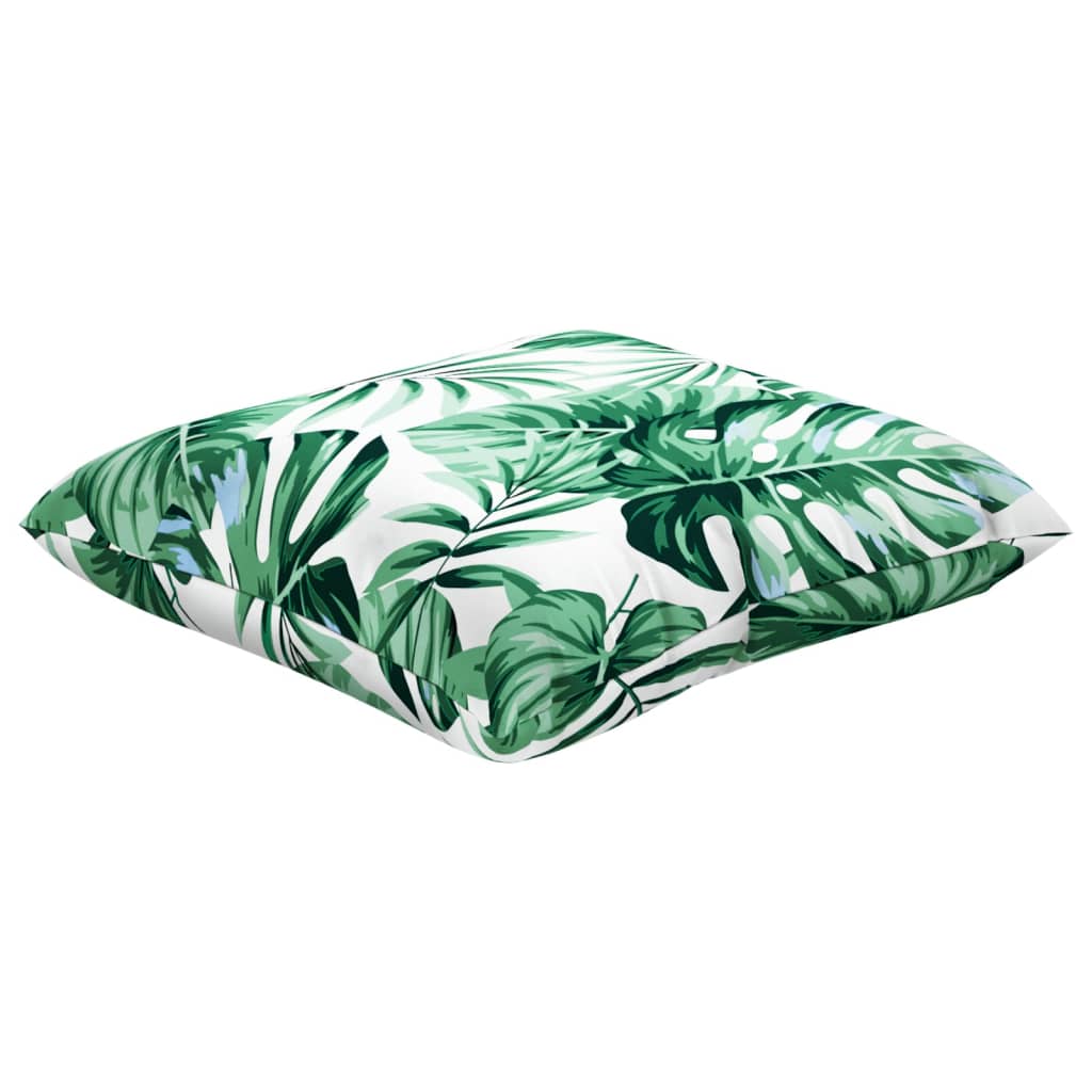 Bankkussens 4 st bladpatroon 40x40 cm stof