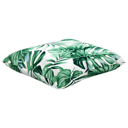 Bankkussens 4 st bladpatroon 40x40 cm stof