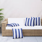 Sierkussens 4 st 40x40 cm gestreept blauw wit