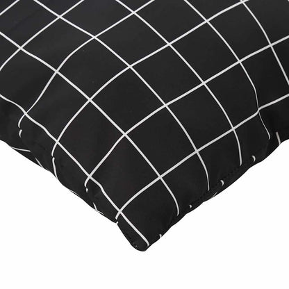 Spreidkussens Geruit 4 pcs Zwart Ruit 40 x 40 cm Polyester Stof