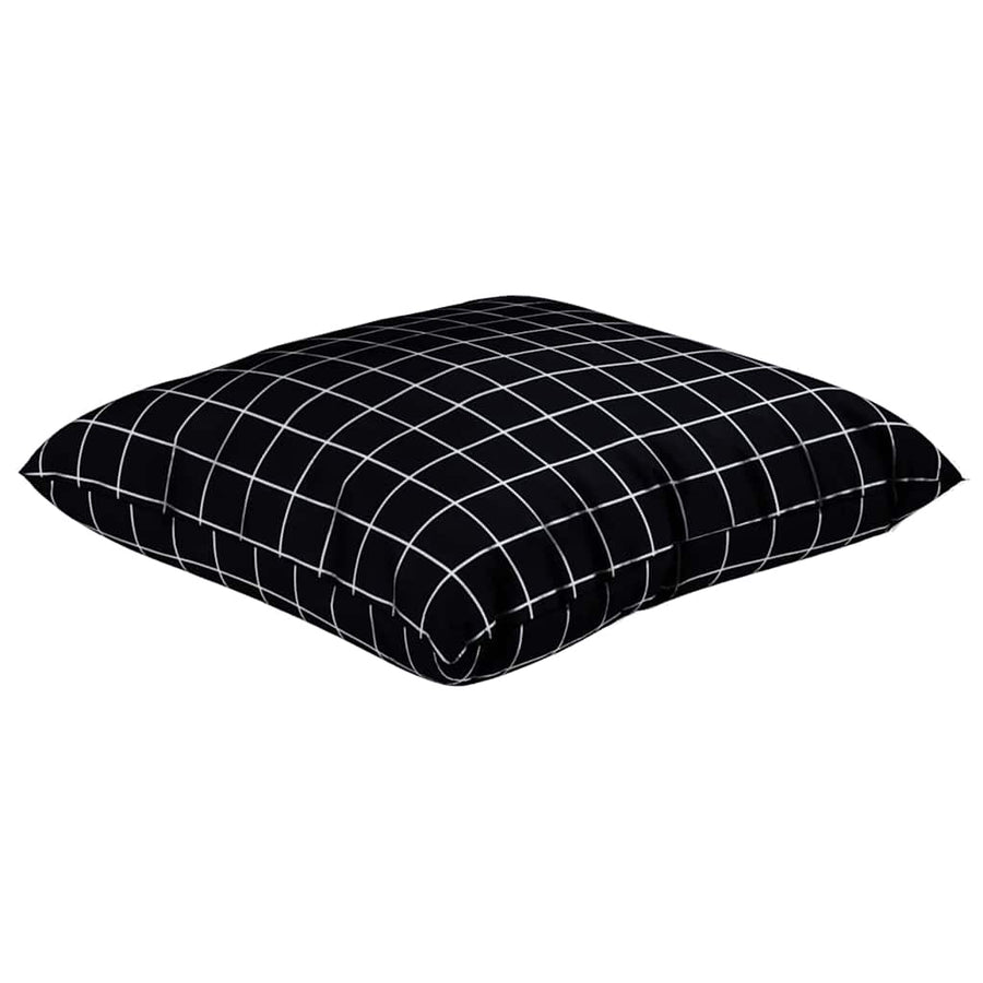 Spreidkussens Geruit 4 pcs Zwart Ruit 40 x 40 cm Polyester Stof