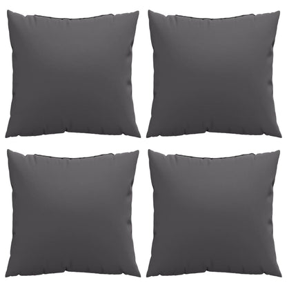 Bankkussens 4 st 50x50 cm stof antracietkleurig