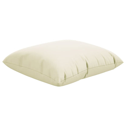Bankkussens 4 st 50x50 cm stof crèmekleurig