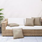 Bench cushions 4 pcs 50x50 cm fabric taupe