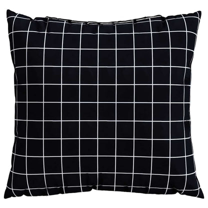 Spreidkussens Geruit 4 pcs Zwart Ruit 50 x 50 cm Polyester Stof