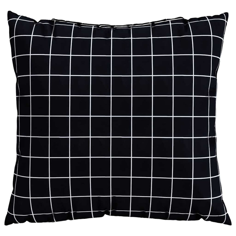 Spreidkussens Geruit 4 pcs Zwart Ruit 50 x 50 cm Polyester Stof