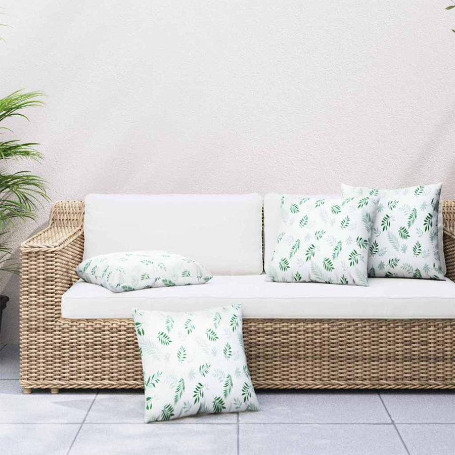 Spreidkussens Blad 4 pcs Bladpatroon 50 x 50 cm Polyester Stof