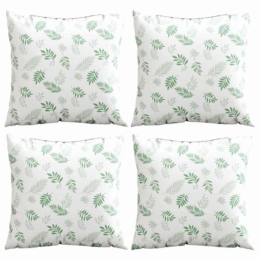 Spreidkussens Blad 4 pcs Bladpatroon 50 x 50 cm Polyester Stof