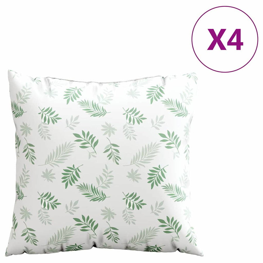 Spreidkussens Blad 4 pcs Bladpatroon 50 x 50 cm Polyester Stof