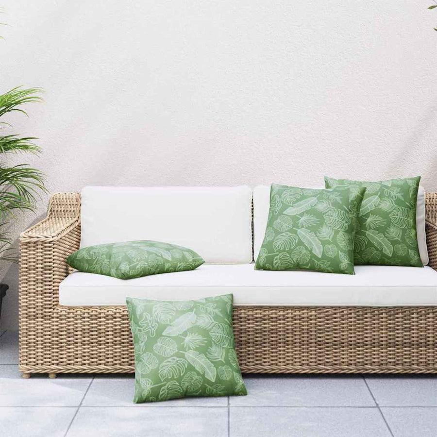 Spreidkussens Blad 4 pcs Bladpatroon 50 x 50 cm Polyester Stof