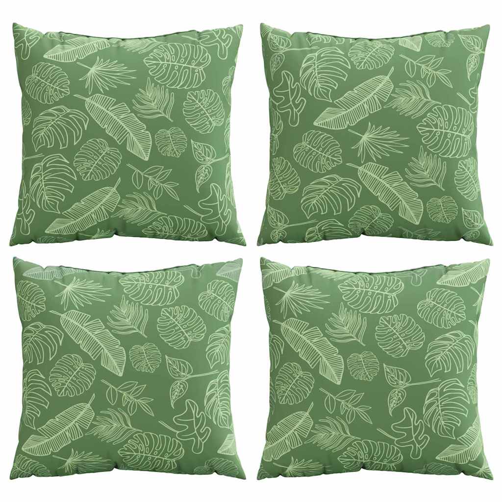 Spreidkussens Blad 4 pcs Bladpatroon 50 x 50 cm Polyester Stof