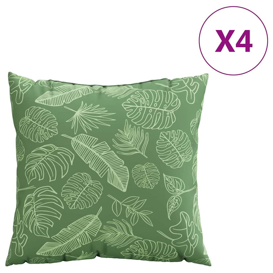 Spreidkussens Blad 4 pcs Bladpatroon 50 x 50 cm Polyester Stof