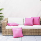 Throw Pillows Plain 4 pcs Pink 50 x 50 cm Polyester Fabric