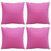 Spreidkussens Effen 4 pcs Roze 50 x 50 cm Polyester Stof