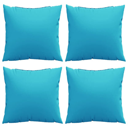 Spreidkussens Effen 4 pcs Turquoise 50 x 50 cm Polyester Stof