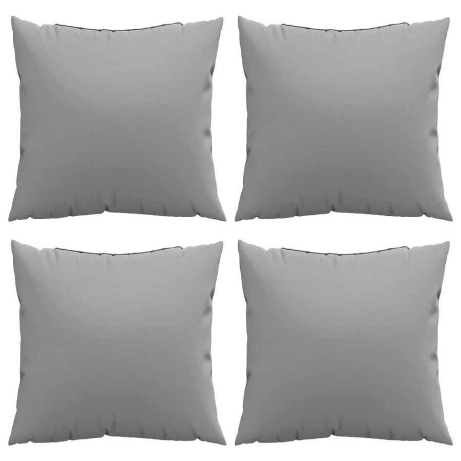 Bankkussens 4 st 60x60 cm stof grijs