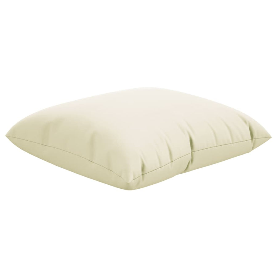 Bankkussens 4 st 60x60 cm stof crèmekleurig