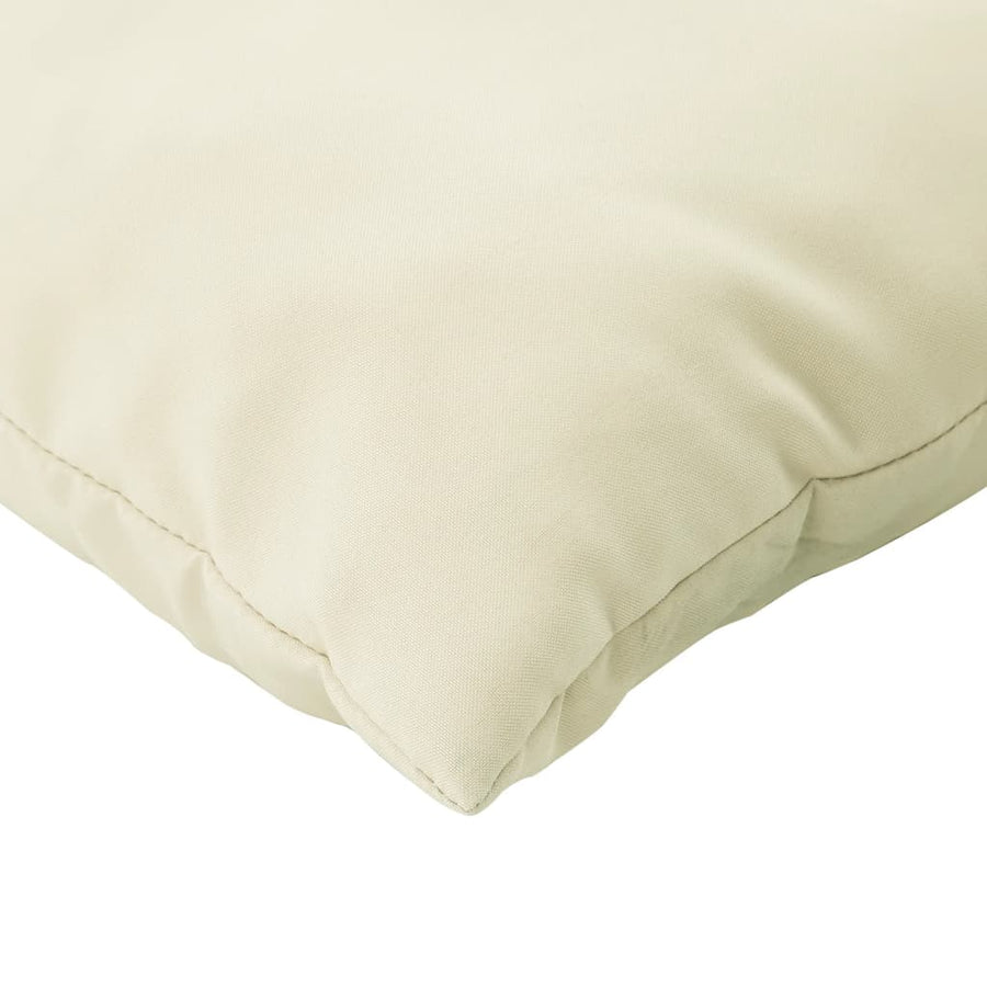 Bankkussens 4 st 60x60 cm stof crèmekleurig
