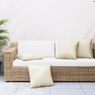 Bankkussens 4 st 60x60 cm crème polyester