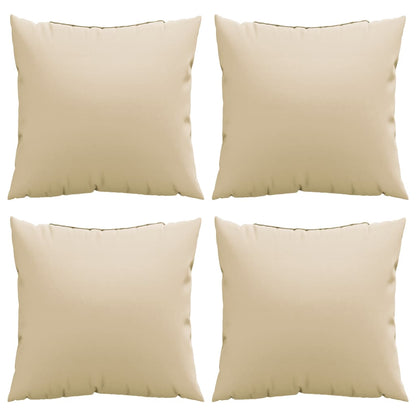 Bankkussens 4 st 60x60 cm stof beige