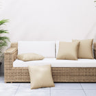 Bench cushions 4 pcs 60x60 cm fabric beige