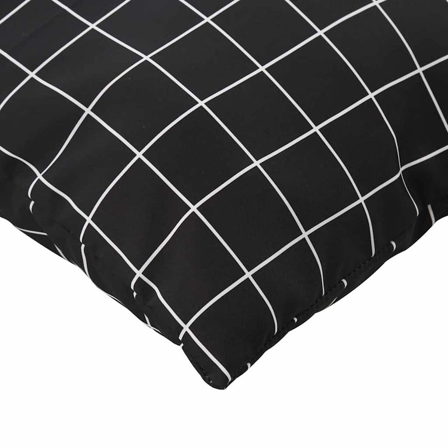Spreidkussens Geruit 4 pcs Zwart Ruit 60 x 60 cm Polyester Stof