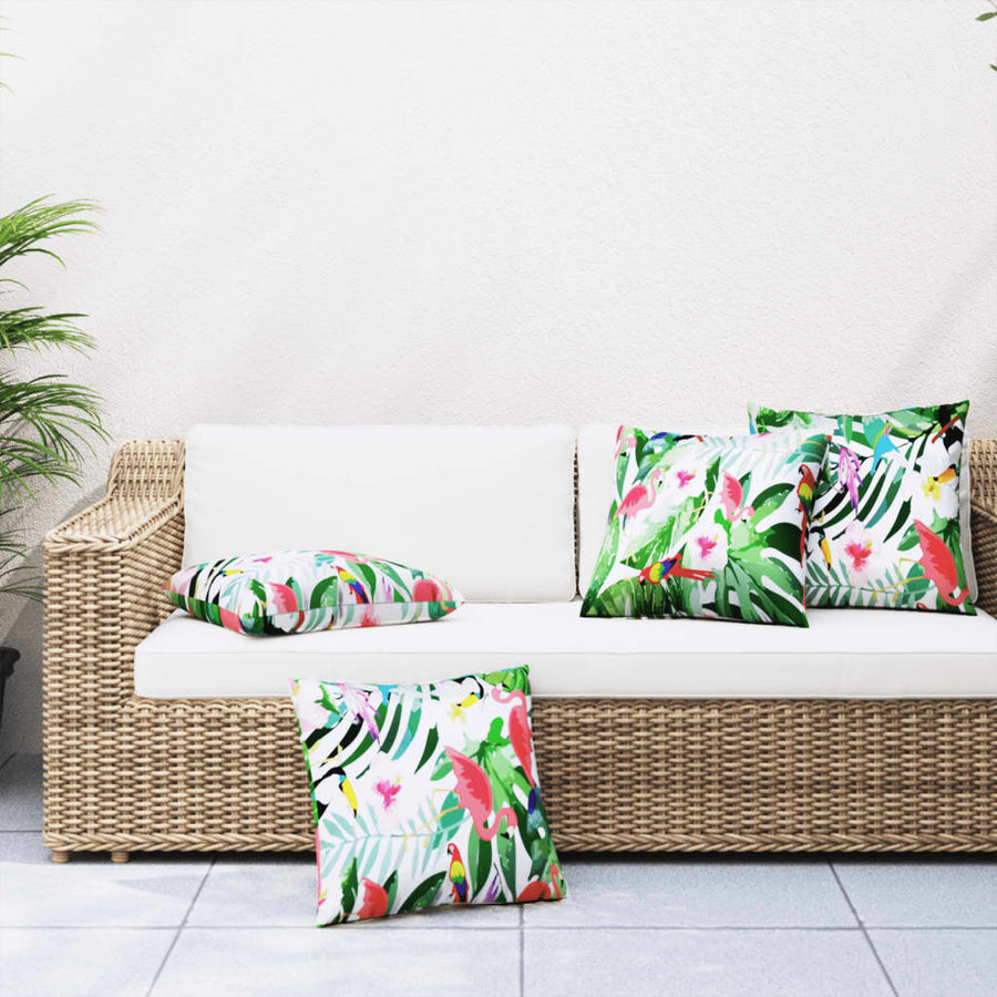 Sierkussens Stof Meerkleurig 60 x 60 cm Groen en roze