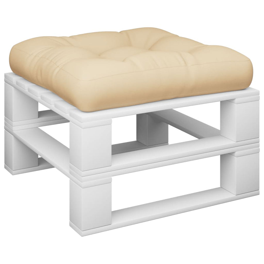 Palletkussen 50x50x12 cm stof beige