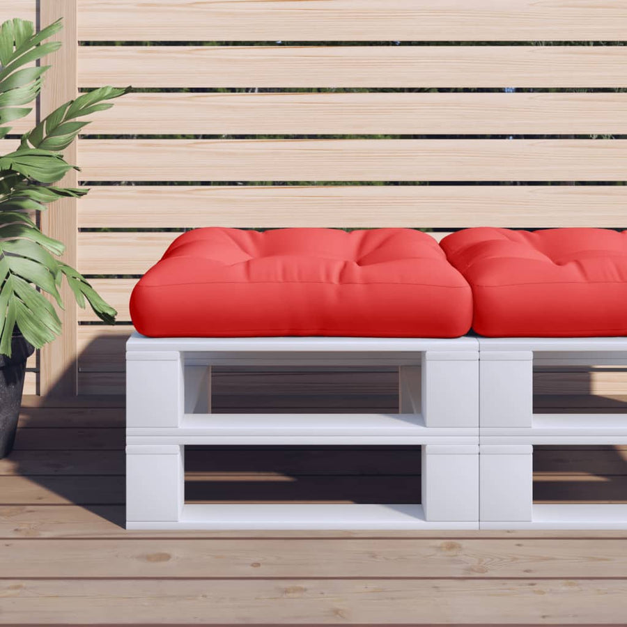 Palletkussen Stof 50 x 50 x 12 cm Rood