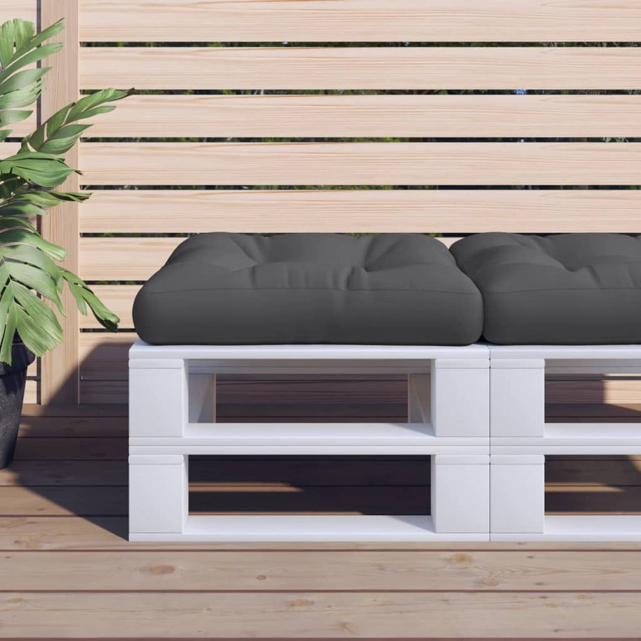 Palletkussen 50X50X12 Cm Stof Zwart
