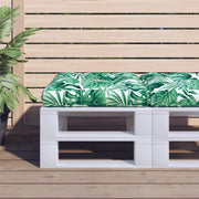 Pallet cushion leaf pattern 50x50x12 cm fabric