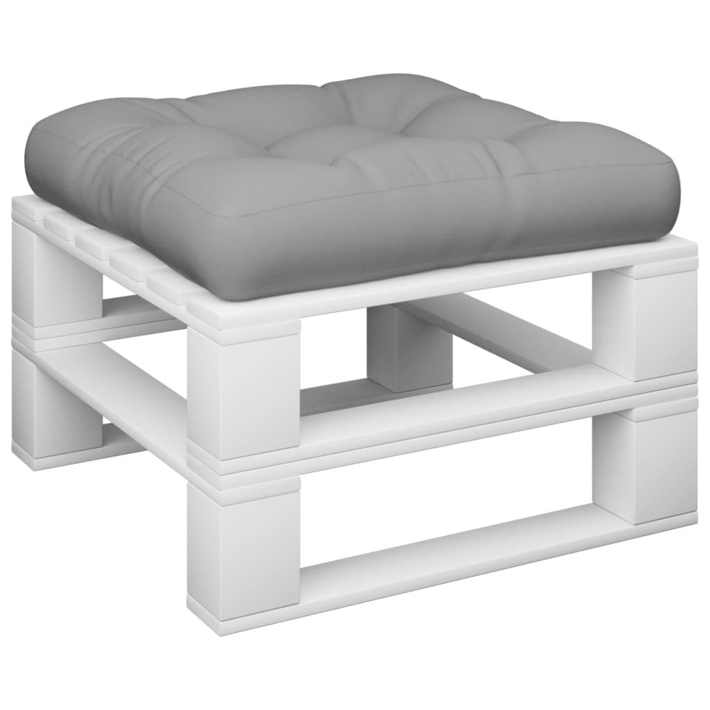 Palletkussen 60x60x12 cm stof grijs