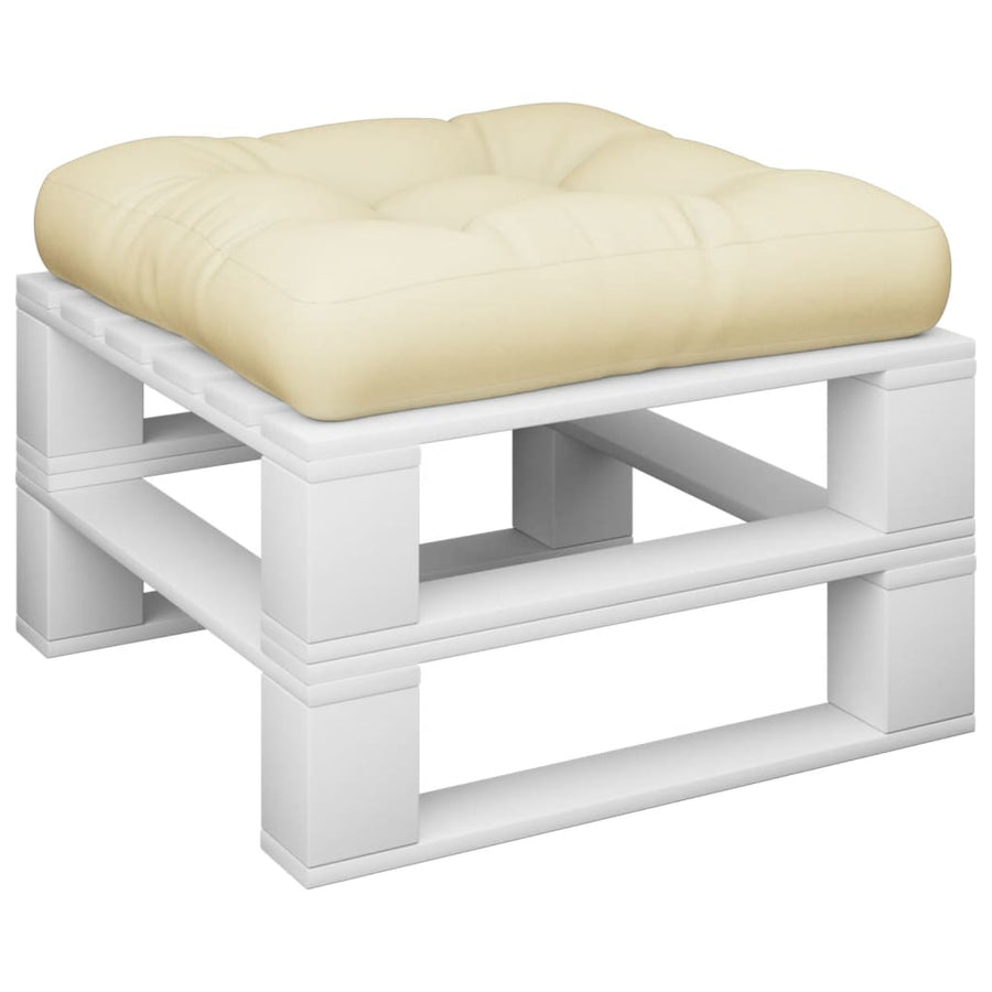 Palletkussen 60x60x12 cm stof crèmekleurig