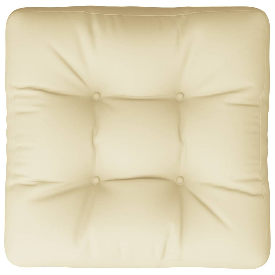 Palletkussen 60x60x12 cm stof crèmekleurig