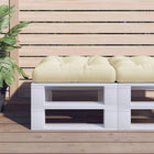 Pallet cushion 60x60x12 cm fabric cream