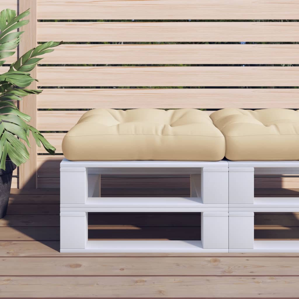 Palletkussen 60x60x12 cm stof beige